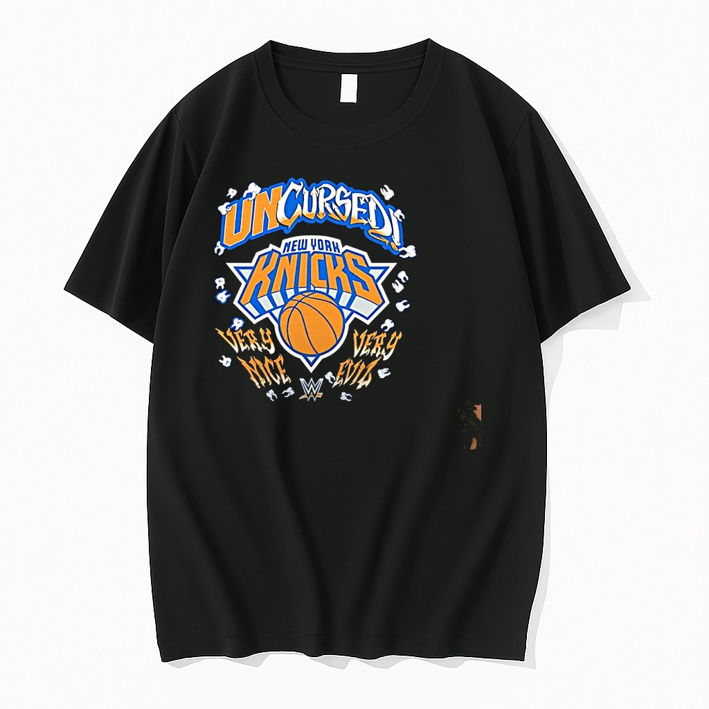 Original New York Knicks Wwe Uncursed Very Nice Very Evil Basketball Mashup Tshirts