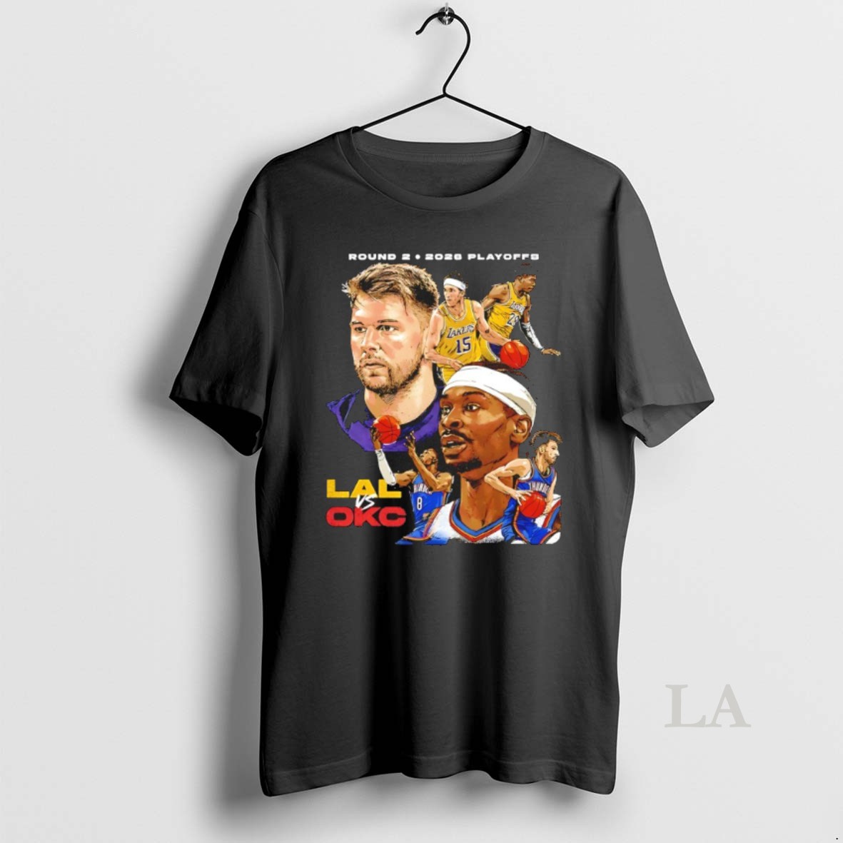 Original Oklahoma City Thunder Vs Los Angeles Lakers 2026 Nba Playoffs Round 2 Shirt
