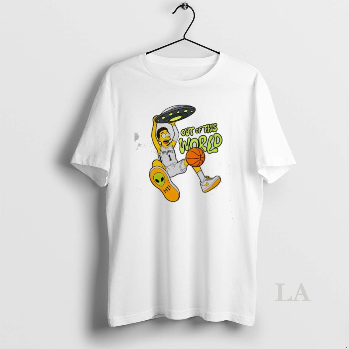 Original Out Of This World Spurs Basketball Alien Ufo Shirt