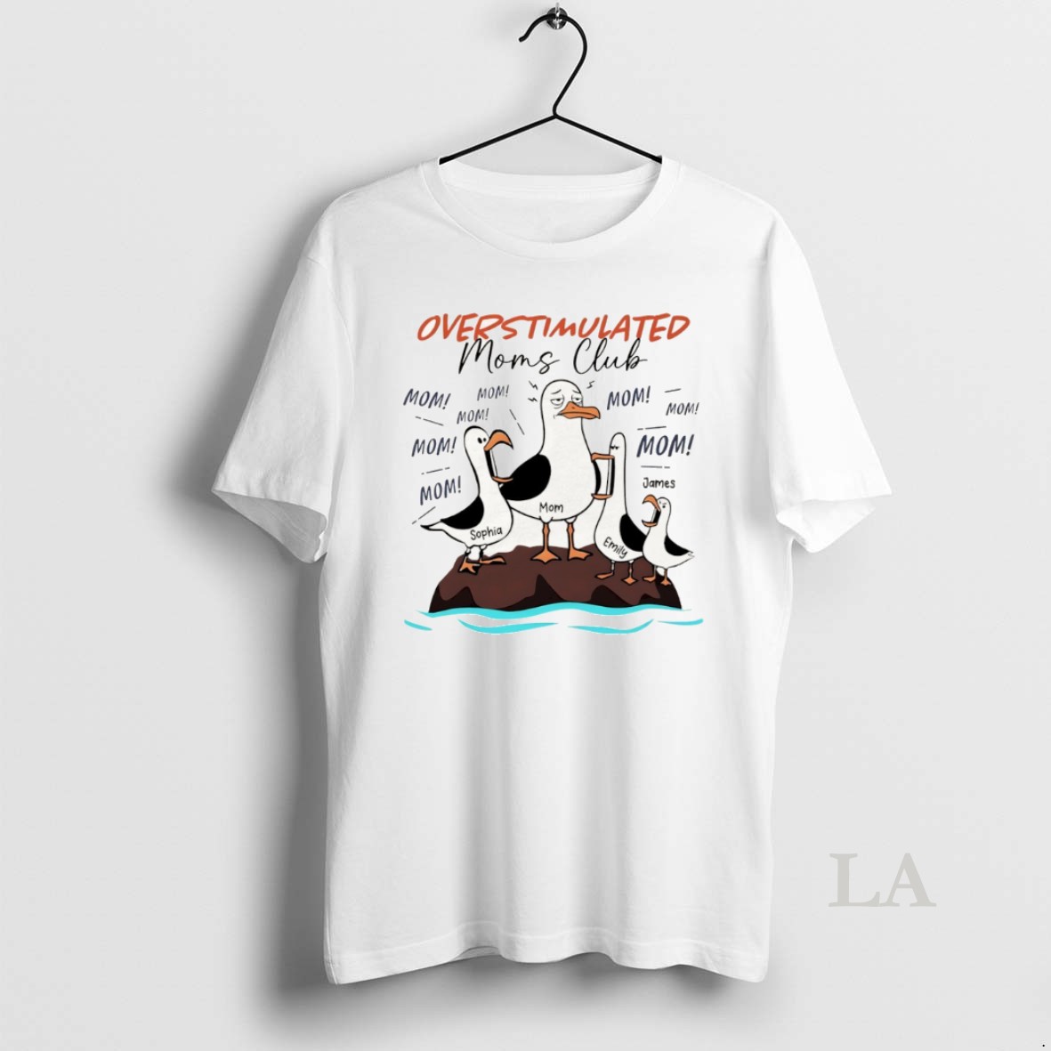 Original Overstimulated Moms Club Seagull Mom Mom Mom Personalized Shirt