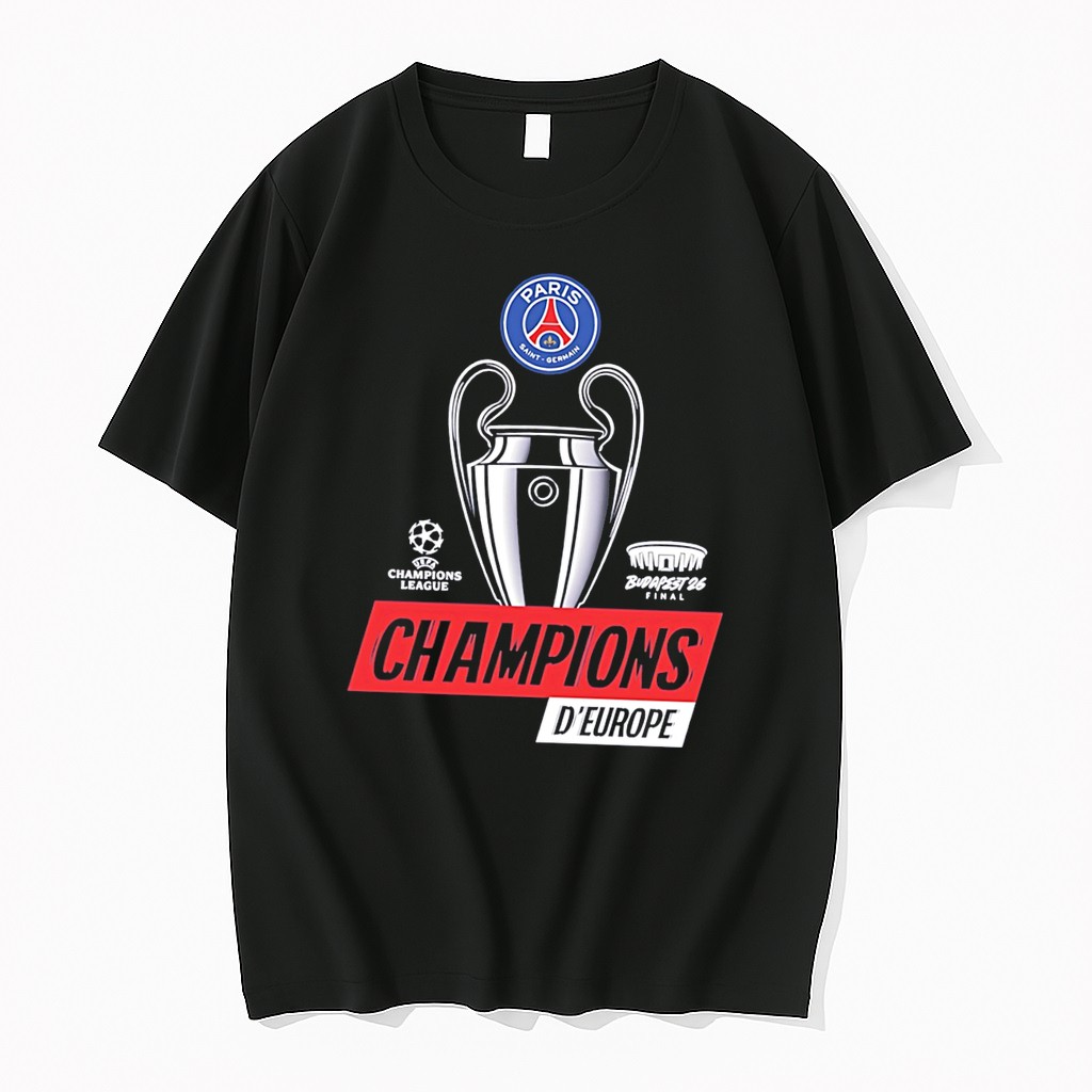 Original Psg Champions Deurope 2026 Tee Tshirts