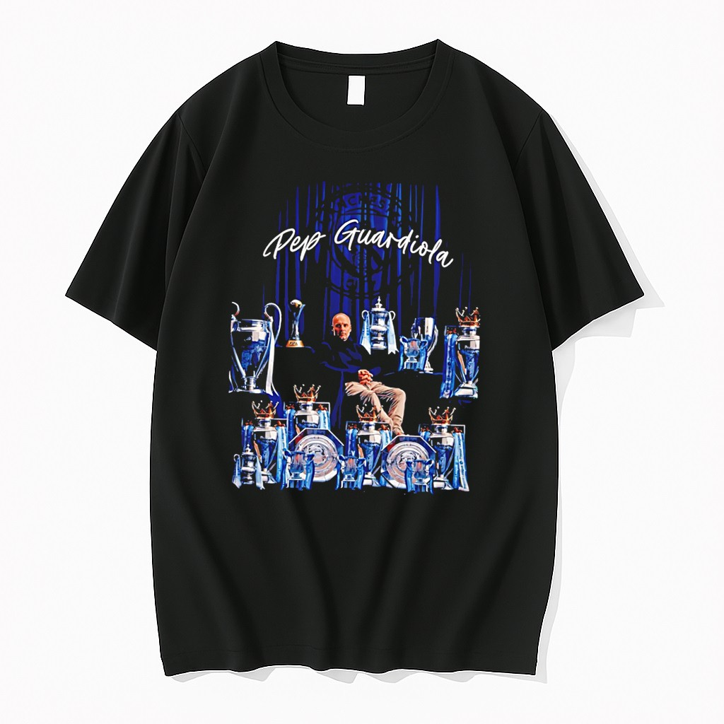 Original Pep Guardiola Manchester City 2026 Champions Trophies Graphic Tee Tshirts
