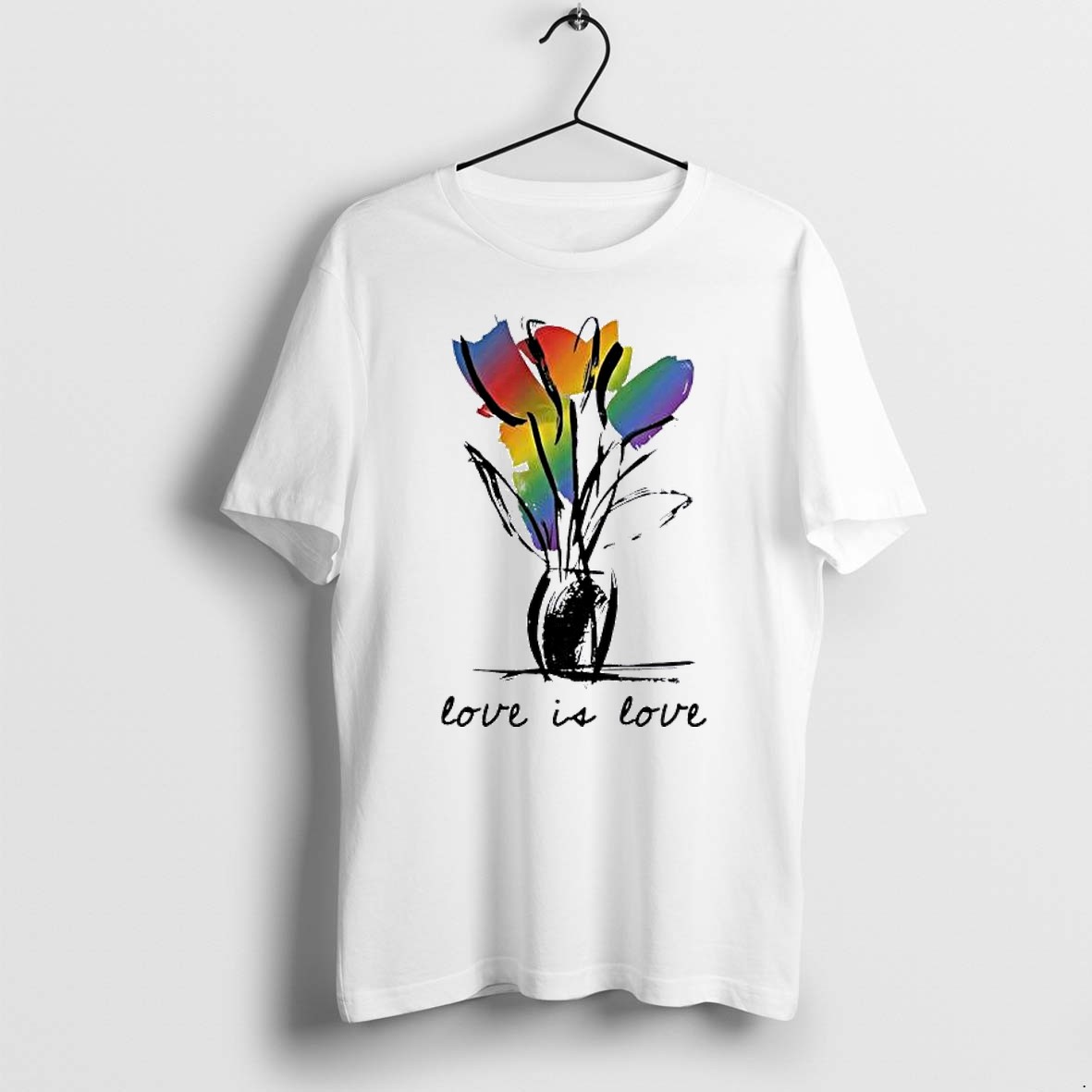 Original Rainbow Tulip Love Is Love Gay Pride Tshirts