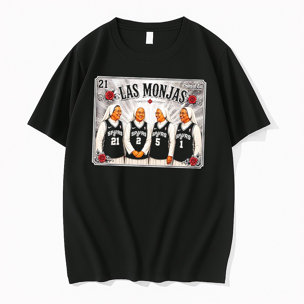 Original San Antonio Spurs Monk Las Monjas Go Spurs Go Graphic Tee Tshirts