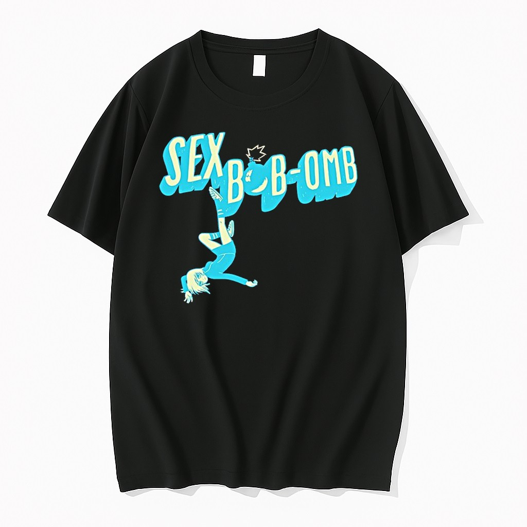 Original Sex Bob Omb Ramona Flowers Scott Pilgrim Comic Grunge Tshirts