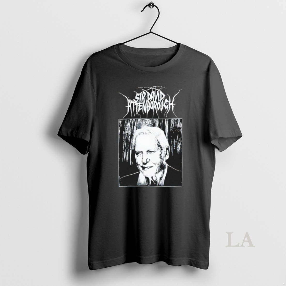 Original Sir David Attenborough Black Metal Vintage Shirt