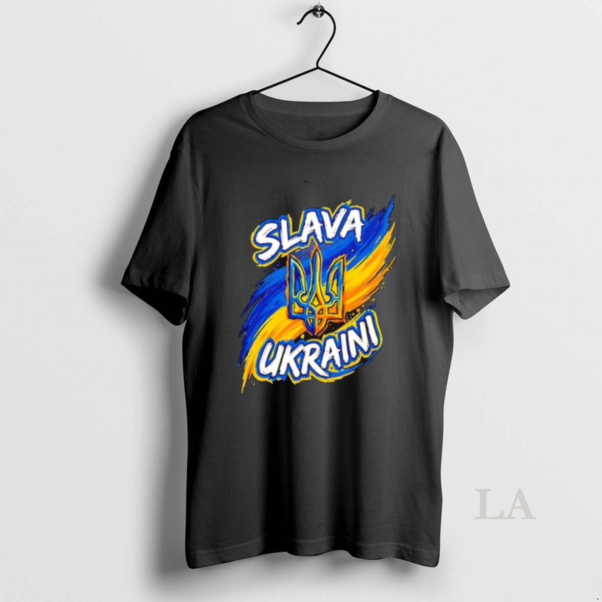 Original Slava Ukraini Trident Symbol Blue And Yellow Ukraine Flag Shirt