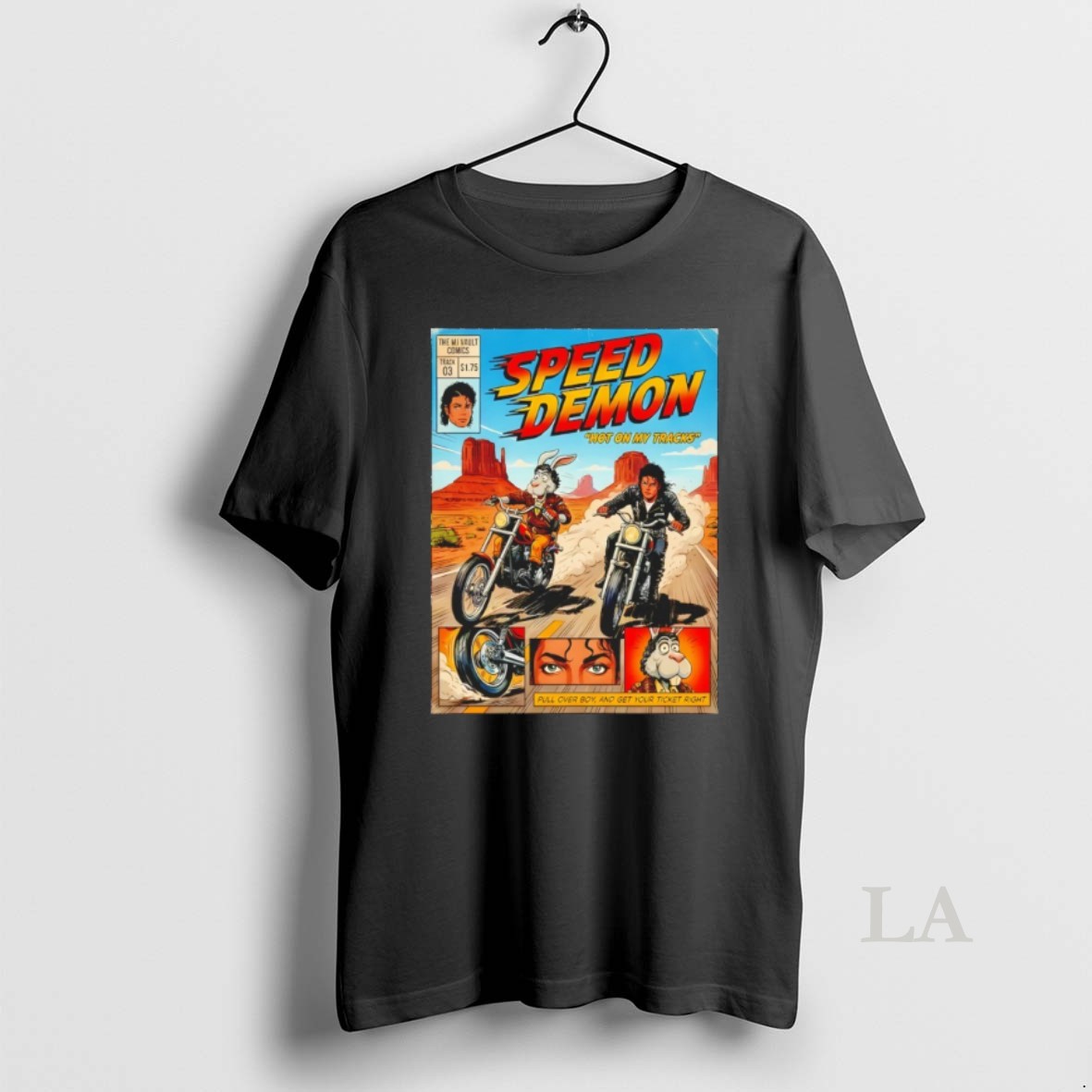 Original Speed Demon Jackson Comic Hot On My Tracks Pull Over Boy And Get Your Ticket Right Shirt