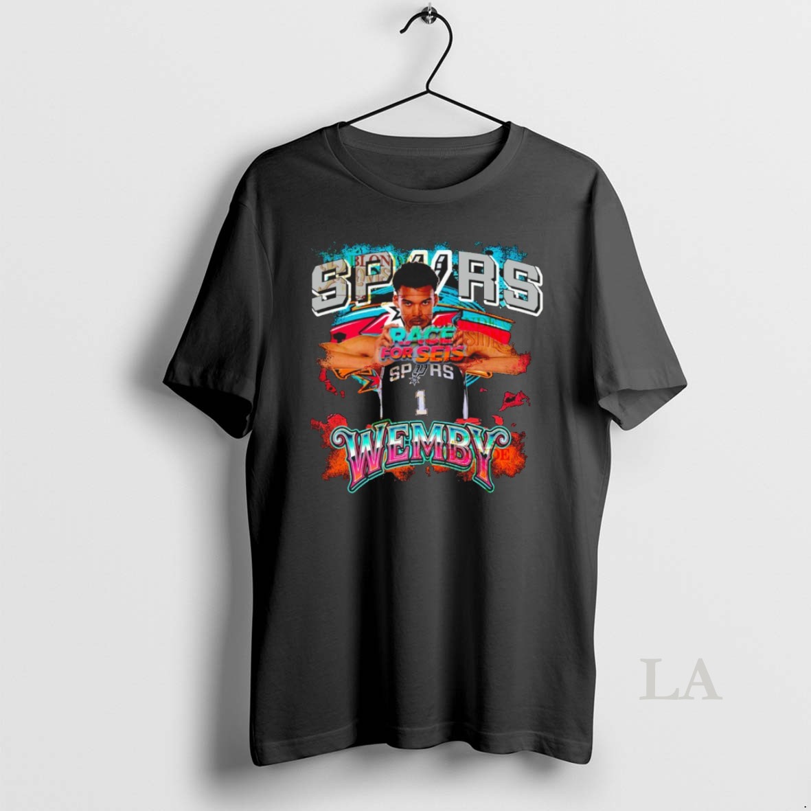 Original Spurs Race For Seis Spurs Victor Wembanyama Shirt
