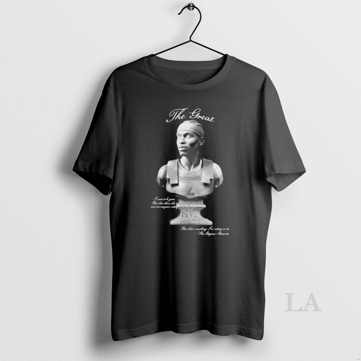 Original The Great Shai Gilgeous Alexander Sculpture Mvp Oklahoma City Thunder Basketball 2026 Shirt