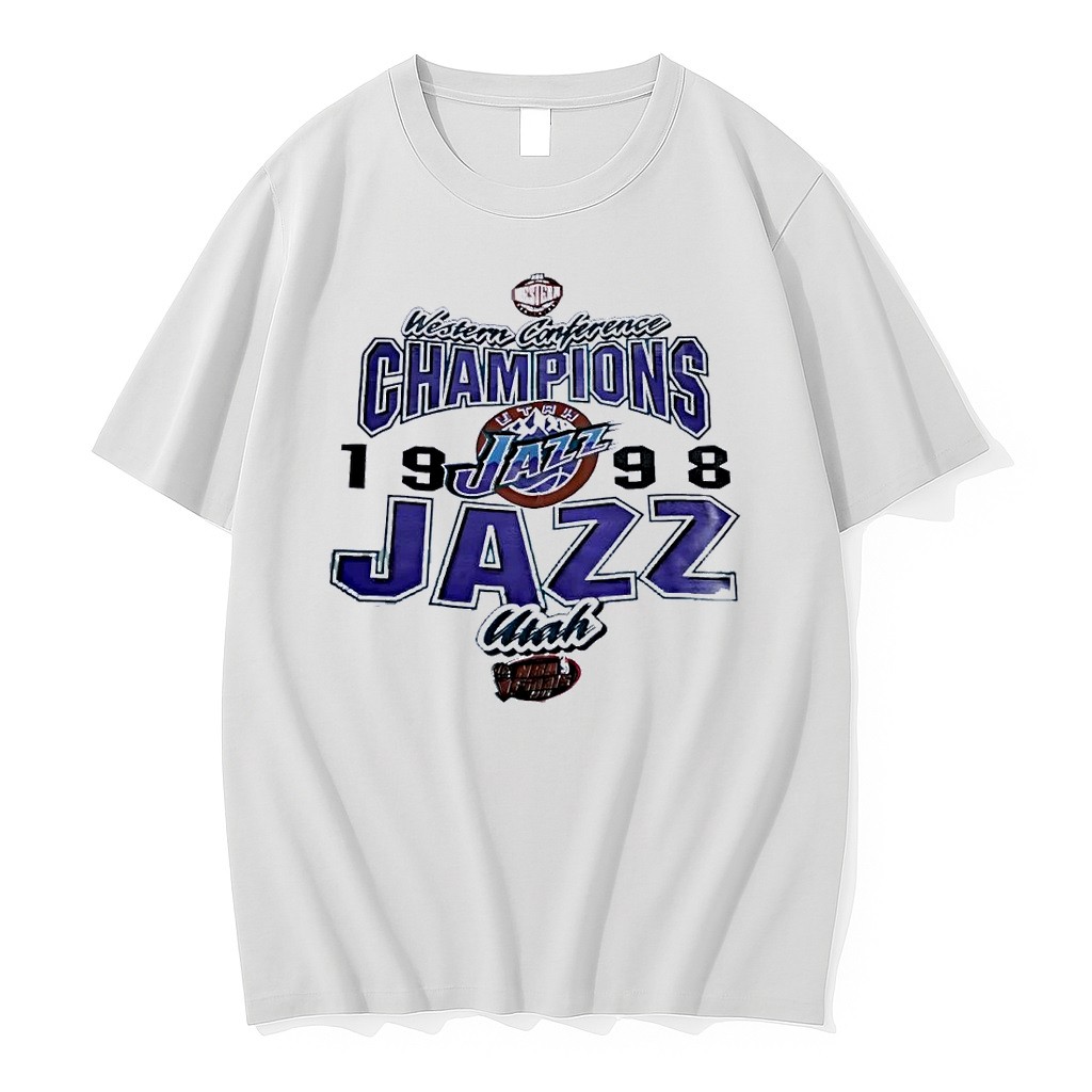 Original Utah Jazz 1998 Western Conference Champions Nba Finals Nba White Tshirts
