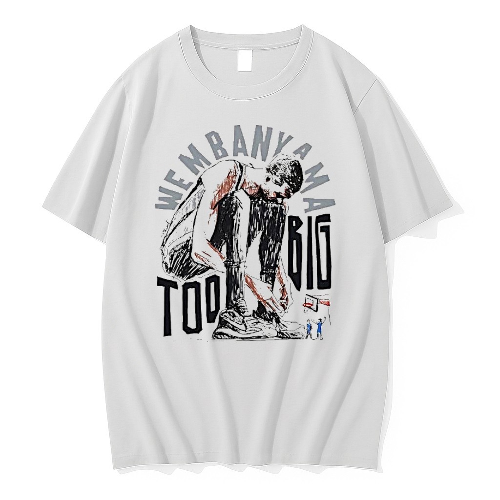 Original Victor Wembanyama San Antonio Spurs Basketball Too Big Art Cartoon 1 Tshirts