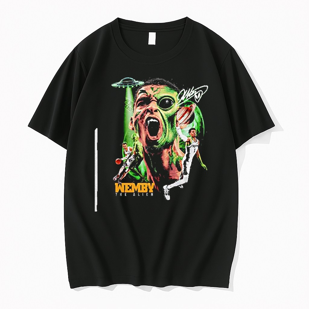 Original Victor Wembanyama Wemby Alien Piece Signature Tshirts
