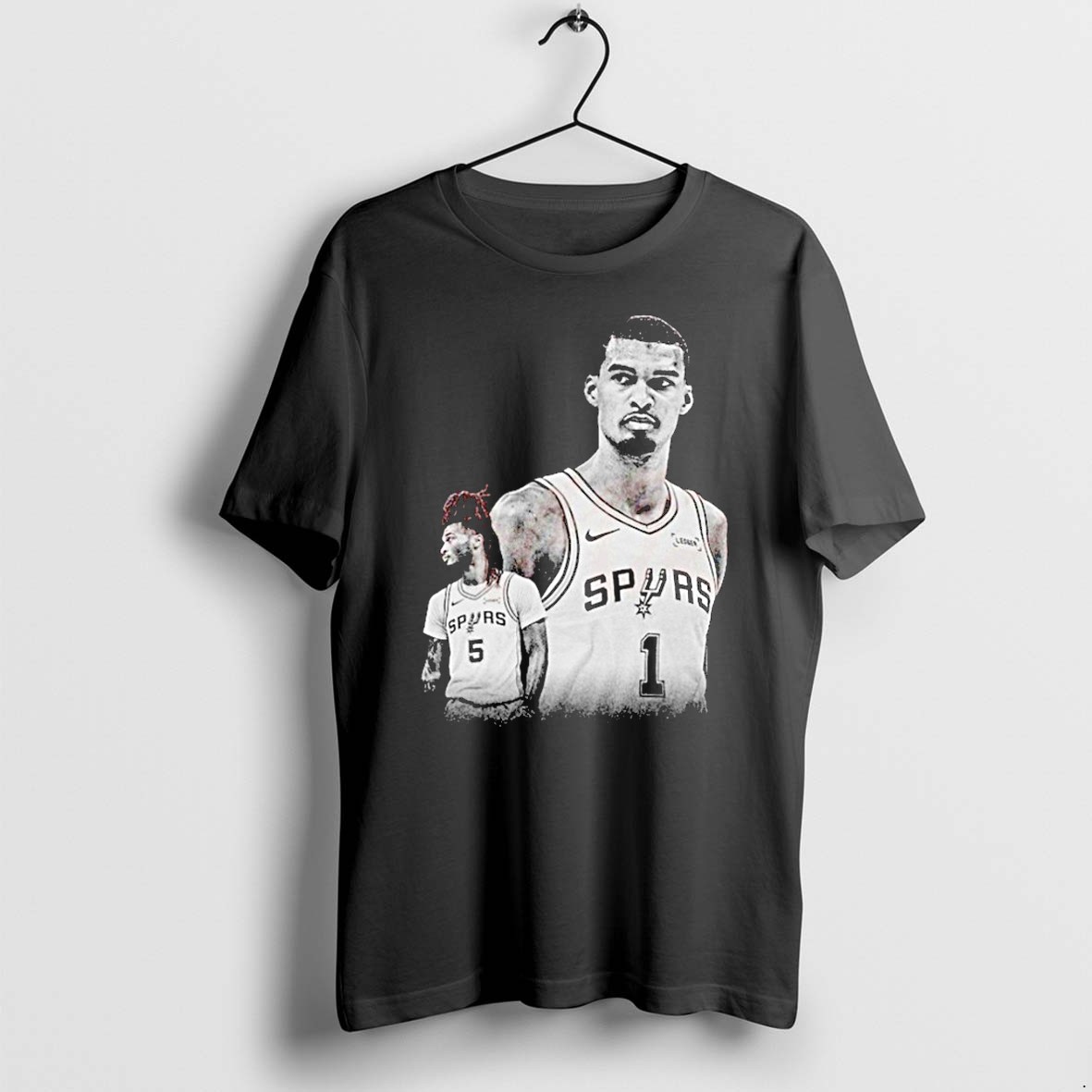 Original Victor Wembanyama And Stephon Castle Area 51 San Antonio Spurs Basketball Tshirts