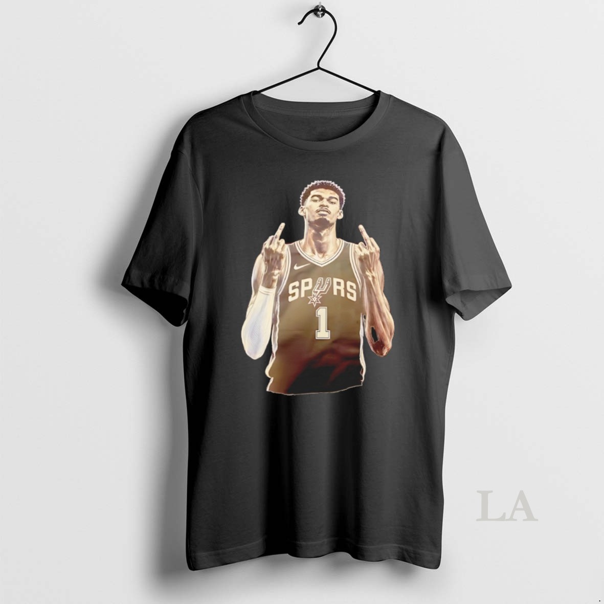 Original Victor Wembanyama Middle Finger San Antonio Spurs Nba Basketball Vintage Shirt