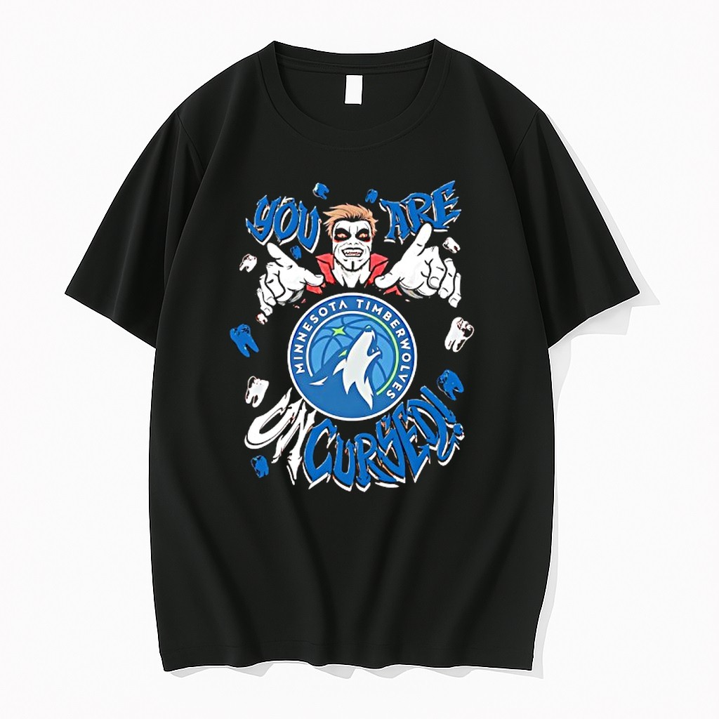 Original Wwe Drops Danhausen X Minnesota Timberwolves You Are Uncursed Vampire Teeth Tshirts