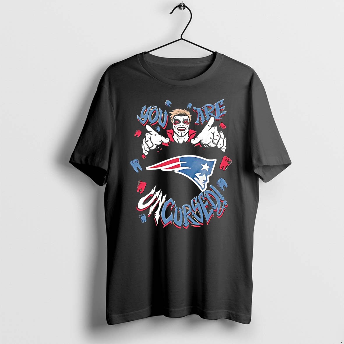 Original Wwe Drops Danhausen X New England Patriots You Are Uncursed Tshirts