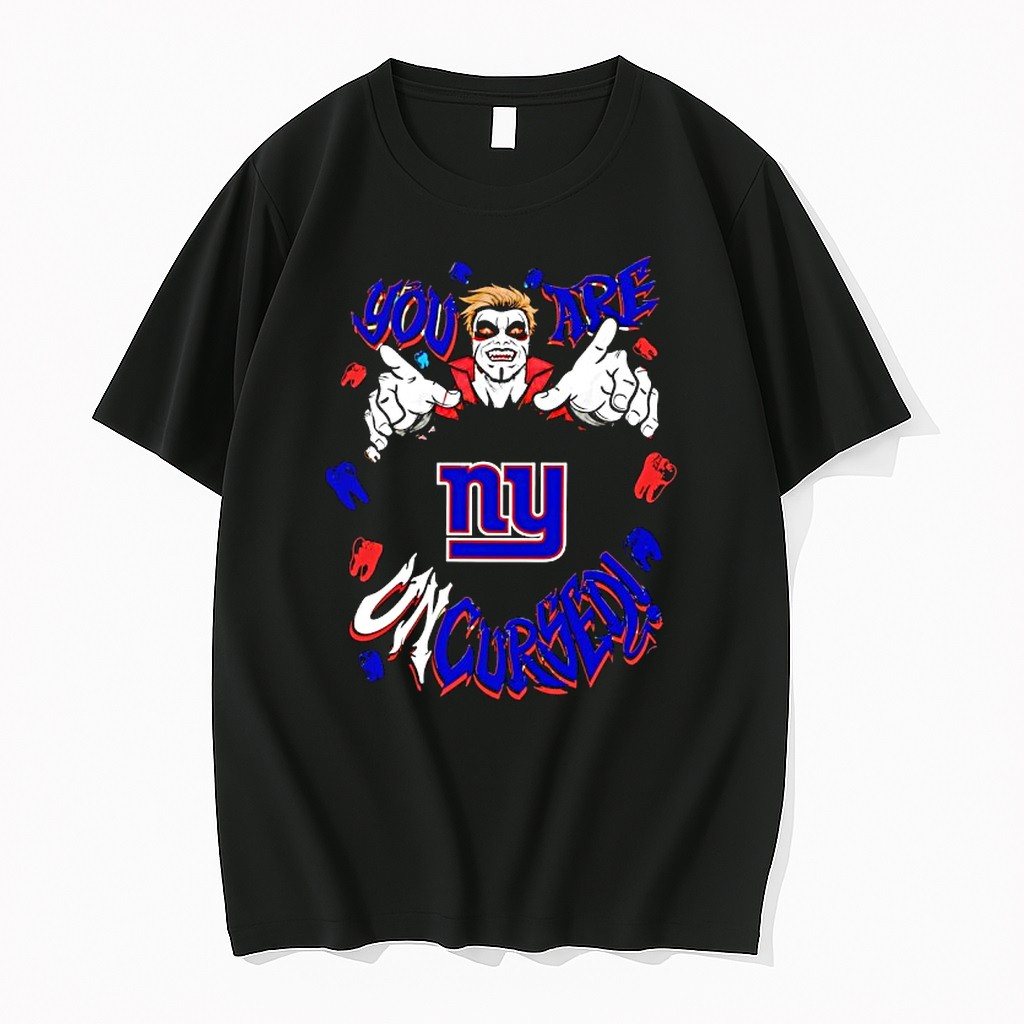 Original Wwe Drops Danhausen X New York Giants You Are Uncursed Football Tshirts