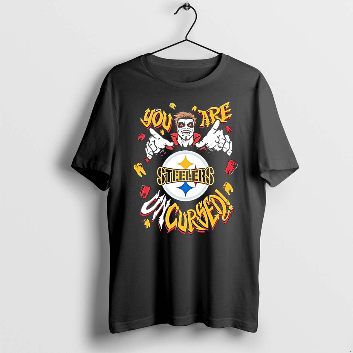 Original Wwe Drops Danhausen X Steelers Football You Are Uncursed Tshirts
