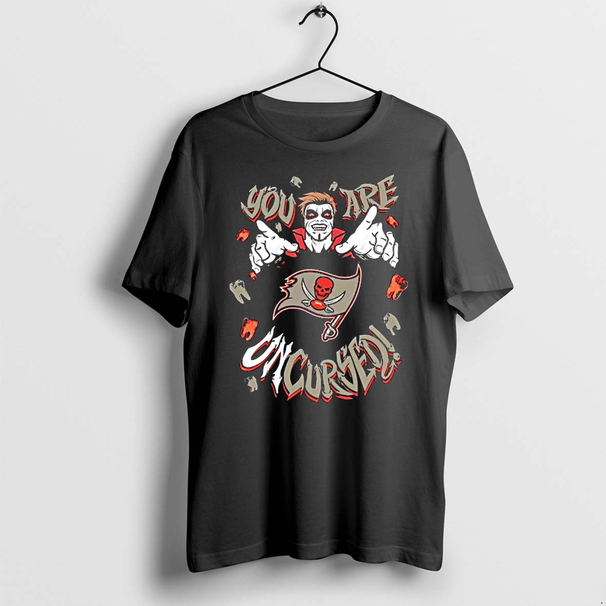 Original Wwe Drops Danhausen X Tampa Bay Buccaneers You Are Uncursed Vampire Tshirts