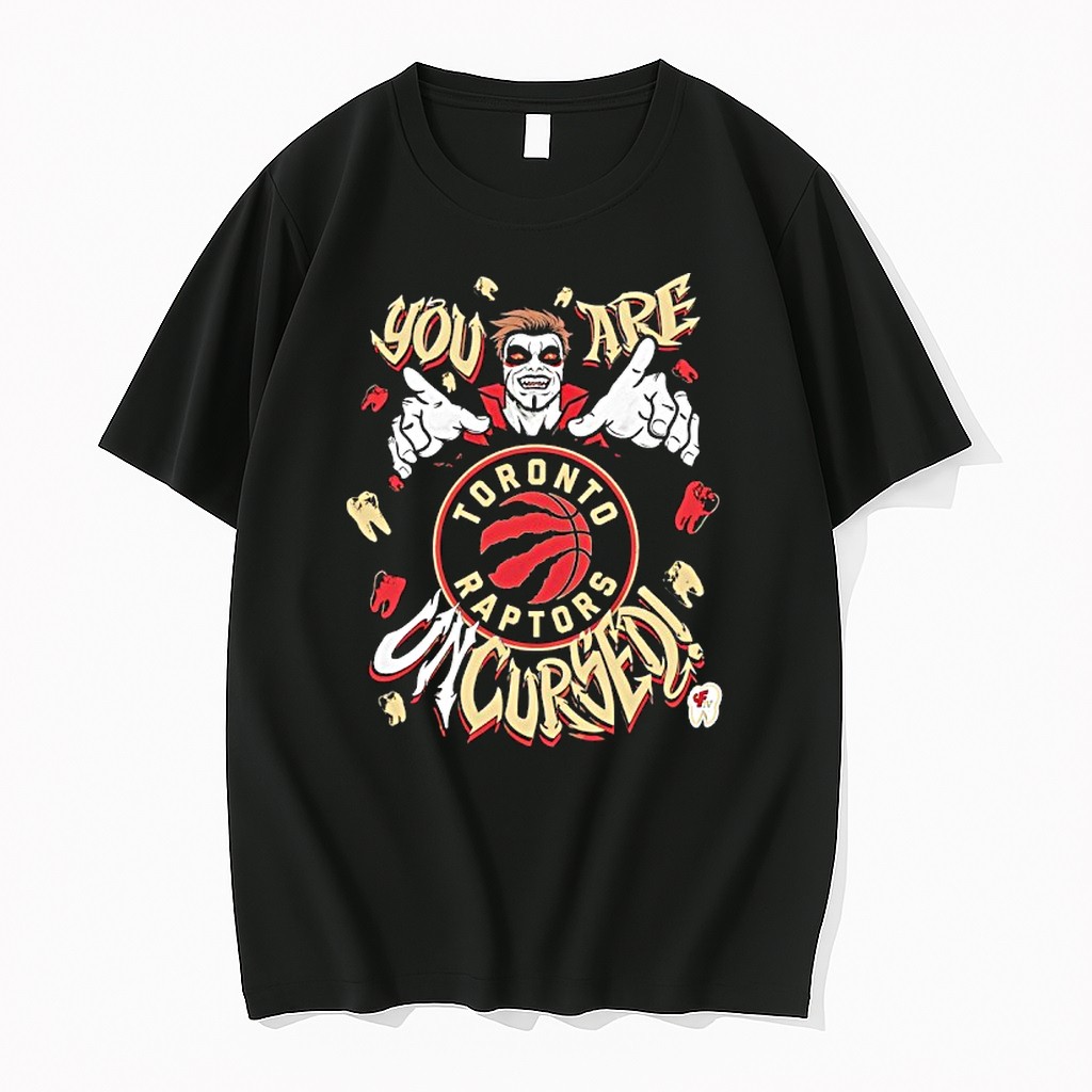 Original Wwe Drops Danhausen X Toronto Raptors Basketball You Are Uncursed Vampire Tshirts