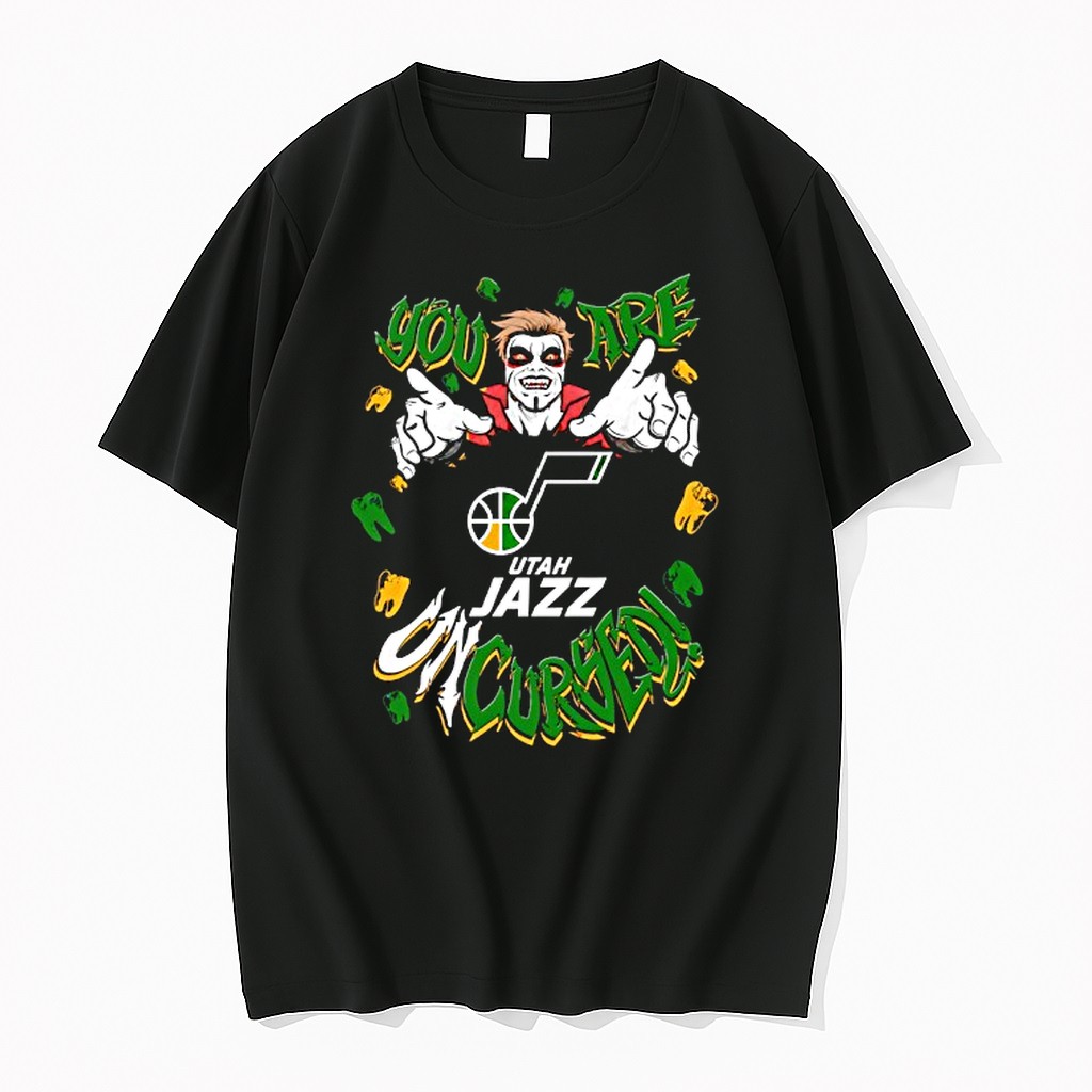 Original Wwe Drops Danhausen X Utah Jazz Vampire You Are Uncursed Tshirts
