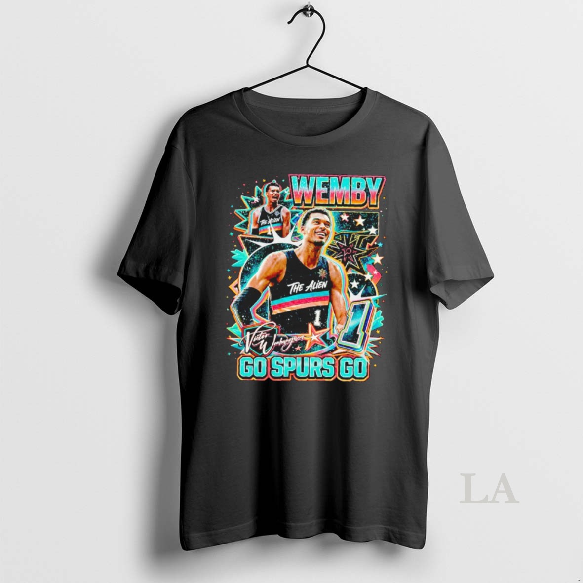 Original Wemby The Alien 90s Vintage Bootleg Go Spurs Go Shirt