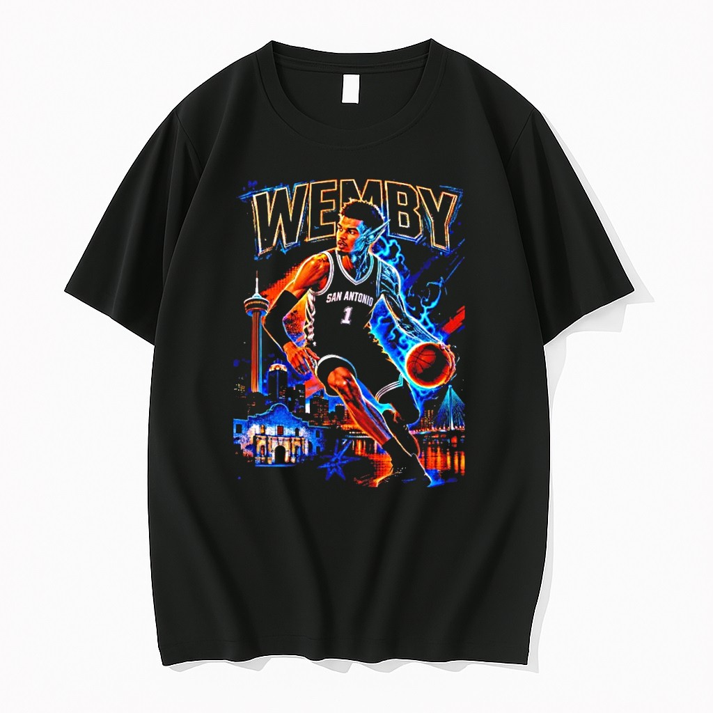 Original Wemby Half Alien San Antonio Spurs Basketball Tshirts