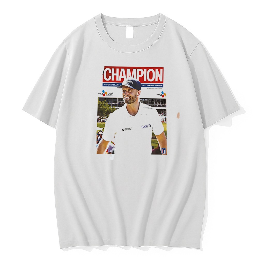 Original Wyndham Clark Champions 4th Career Pga Tour The Cj Cup Byron Nelson 2026 Tee Tshirts
