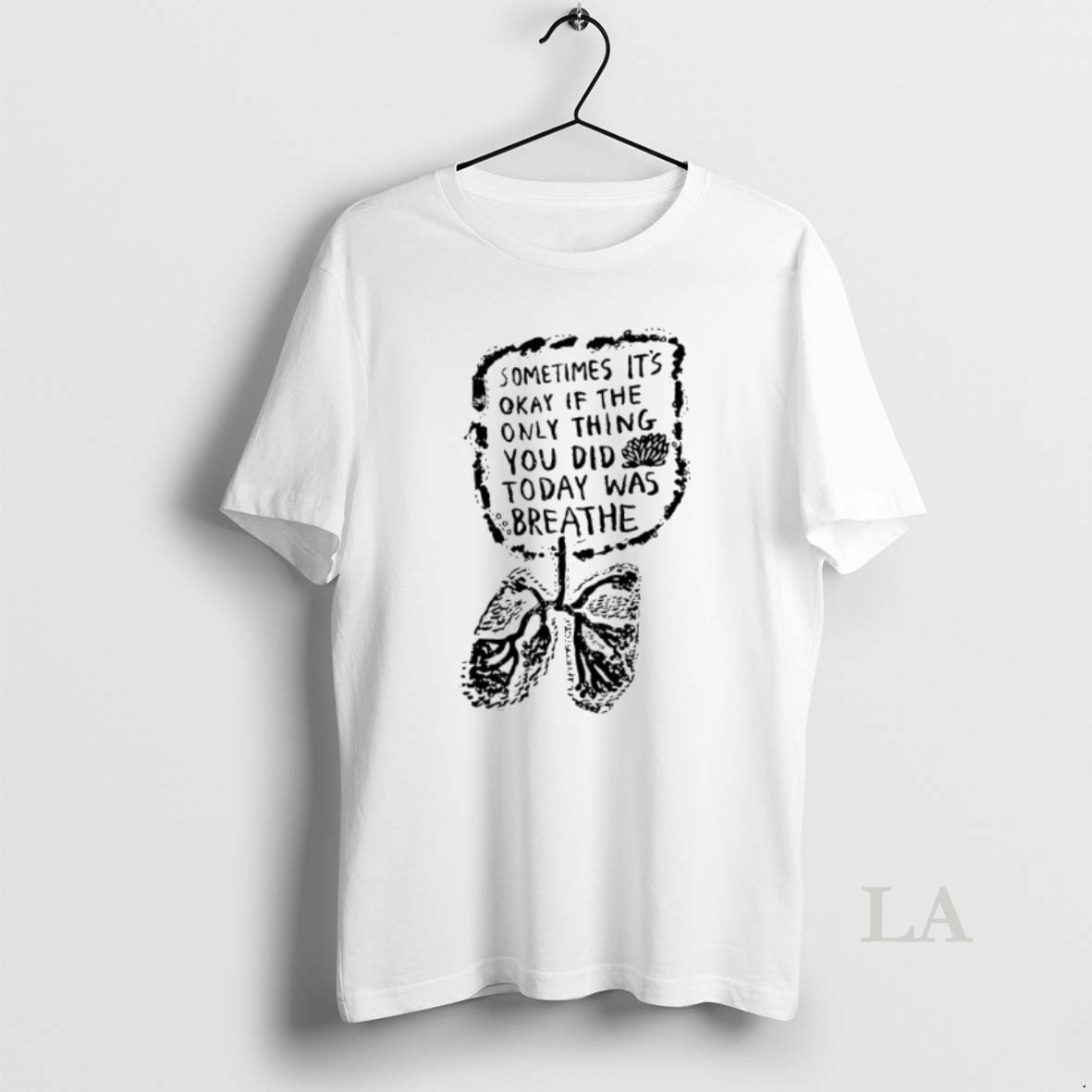 Original Yumi Sakugawa Breathe Sometimes Its Okay If The Only Thing You Did Today Was Breathe Shirt