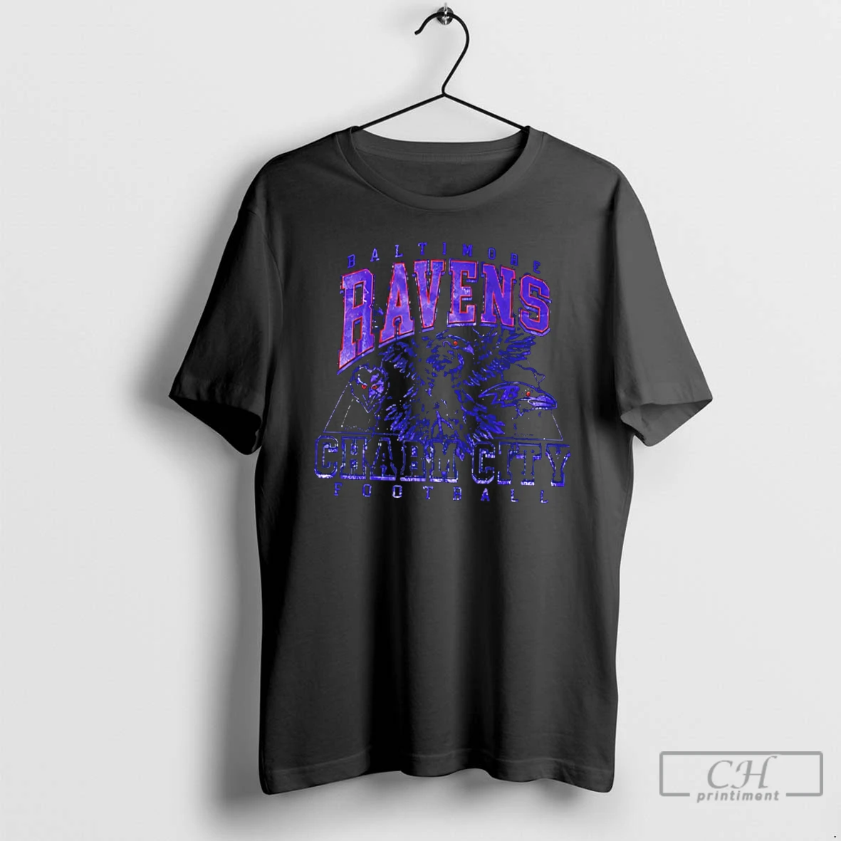 Premium Baltimore Ravens Charm City Football Tee T Shirts Sweater Hoodie