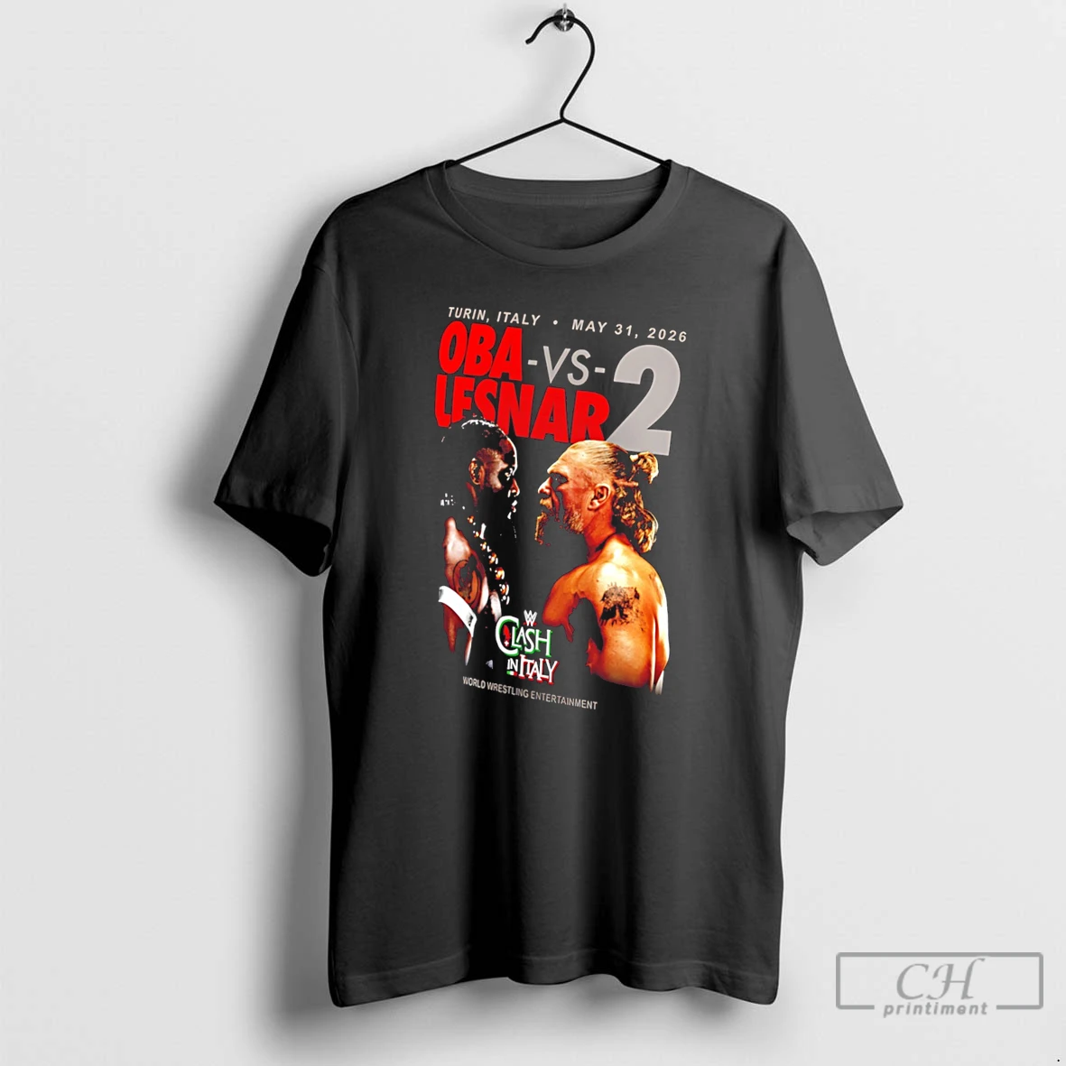 Premium Clash In Italy Oba Femi Vs Brock Lesnar 2 2026 Tee T Shirts Sweater Hoodie