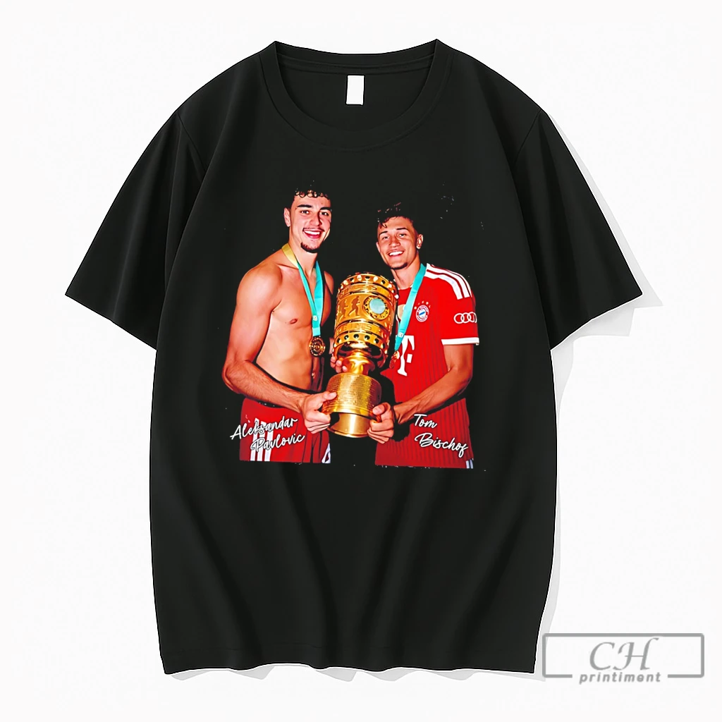 Premium Dfb Pokal Champions 2026 Aleksandar Pavlovic And Tom Bischof Tee T Shirts Sweater Hoodie