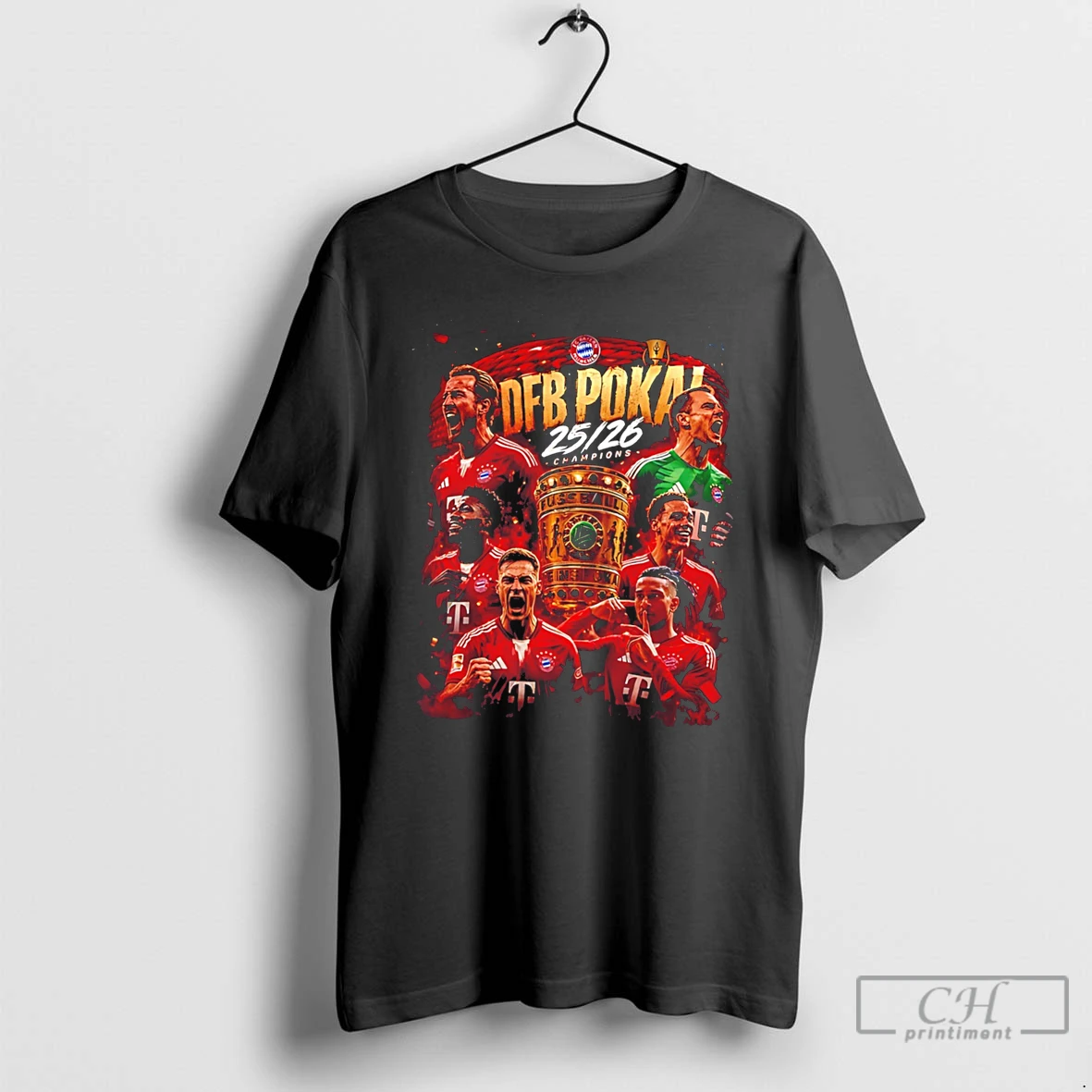Premium Dfb Pokal Champions 25 26 Fc Bayern Munich Graphic Tee T Shirts Sweater Hoodie