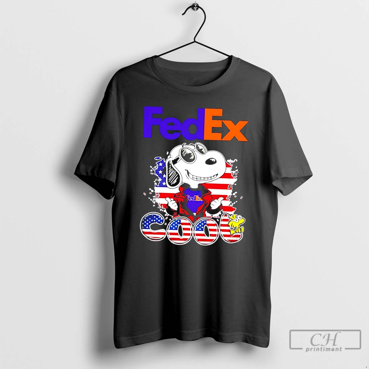 Premium Fedex Snoopy Cool Usa 250th Cartoon Tee T Shirts Sweater Hoodie