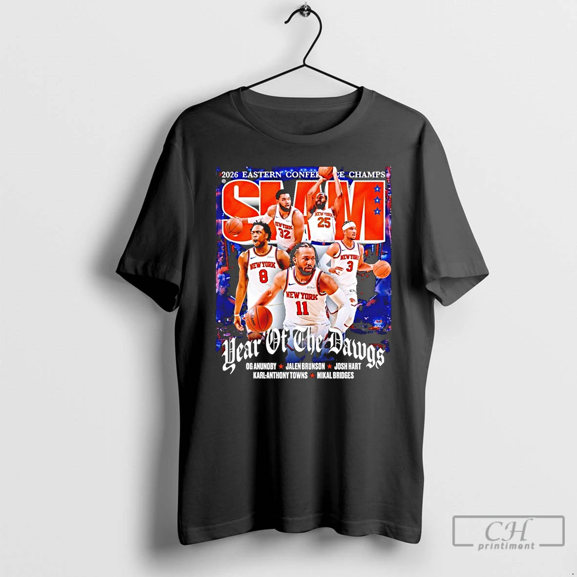 Premium Jalen Brunson Josh Hart New York Knicks Basketball Nba Year Of The Dawgs Slam 2026 T Shirts Sweater Hoodie