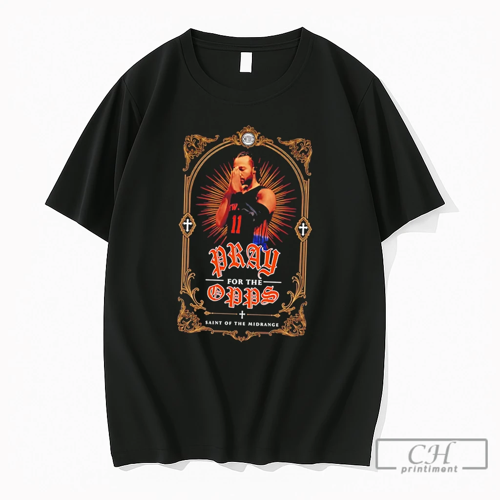 Premium Jalen Brunson Pray For My Opps Saint Of The Midrange New York Knicks Tee T Shirts Sweater Hoodie