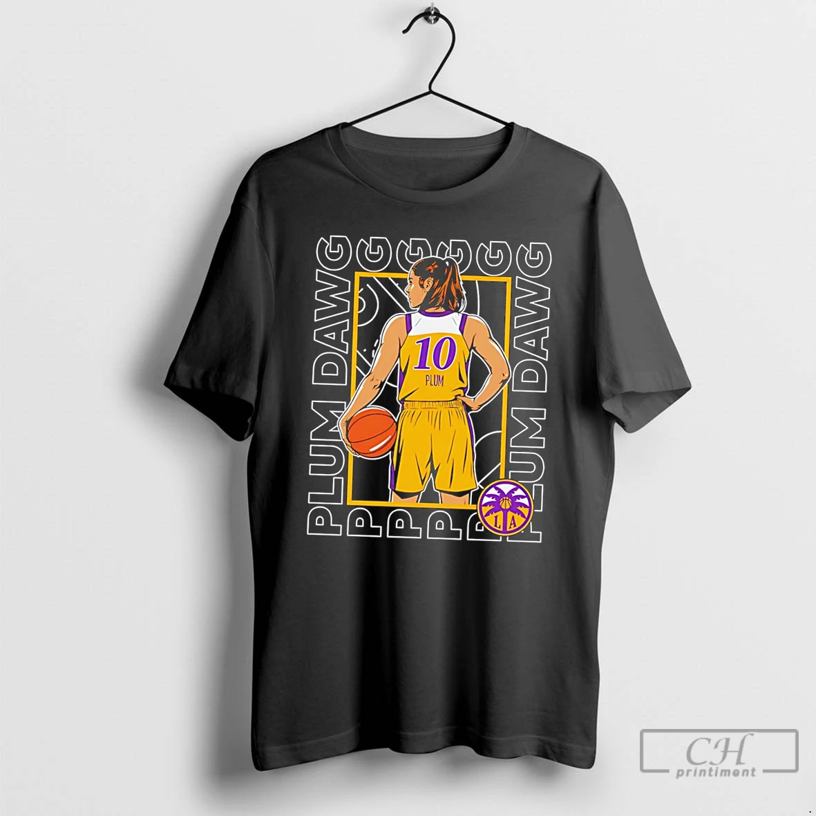 Premium Los Angeles Sparks Plum Dawg Number 10 Retro Tee T Shirts Sweater Hoodie