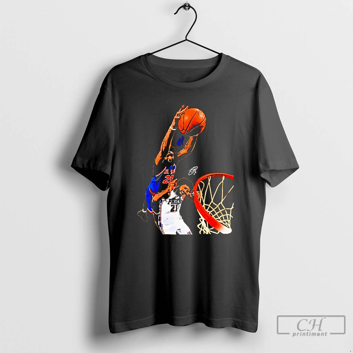 Premium Mitchell Robinson Dunk Joel Embiid New York Knicks Basketball Nba Vintage T Shirts Sweater Hoodie