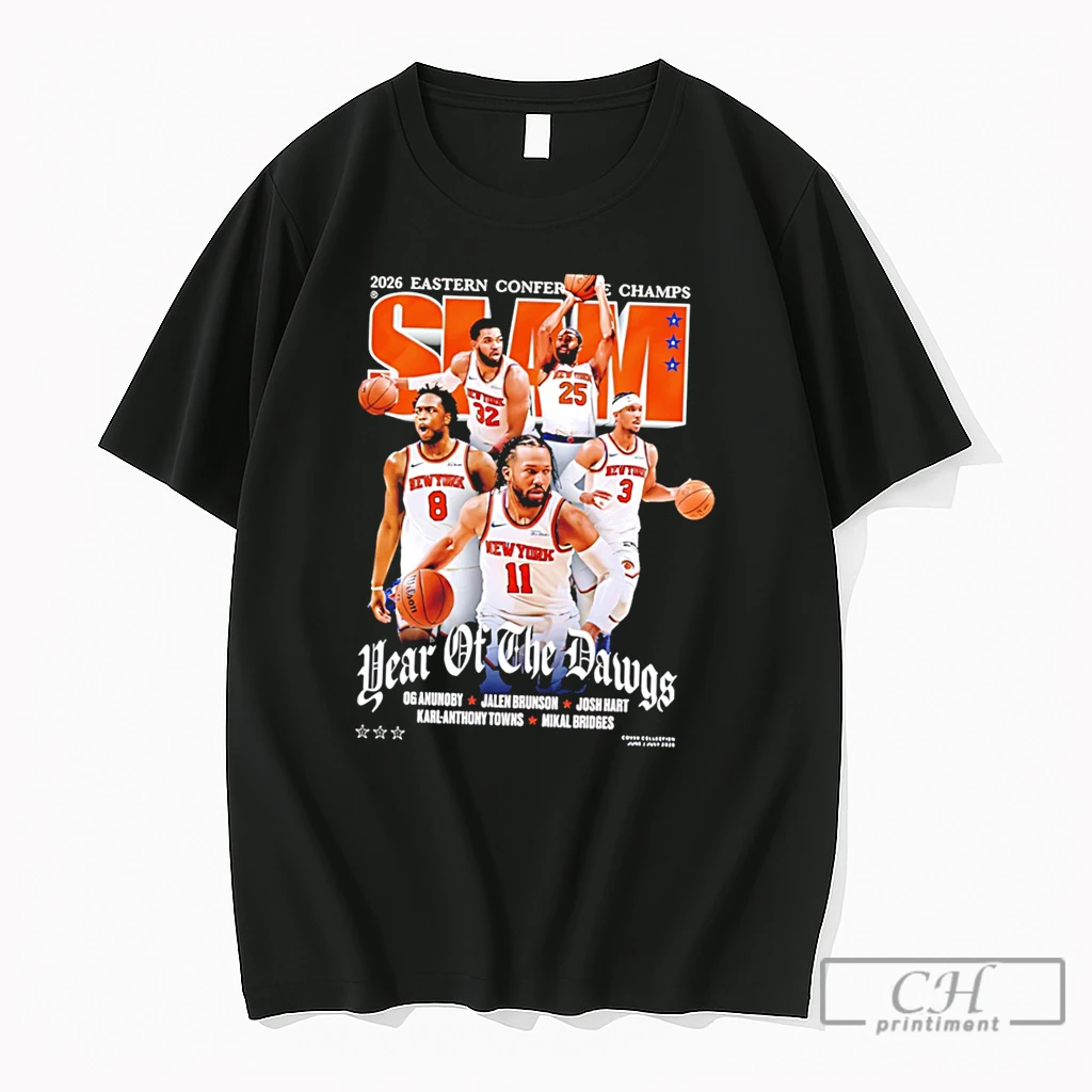 Premium New York Knicks 2026 Eastern Champs Year Of The Dawgs Slam Tee T Shirts Sweater Hoodie