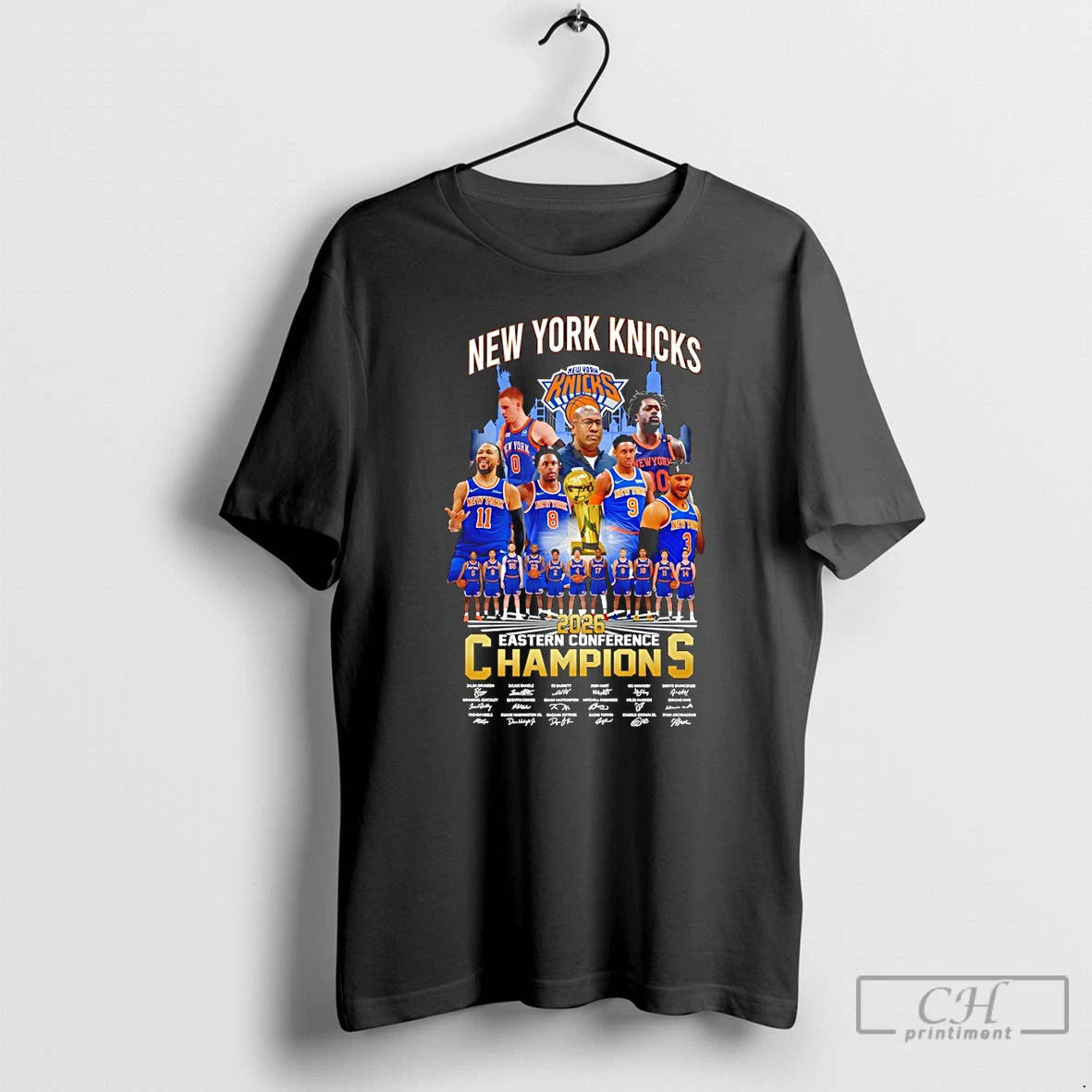 Premium New York Knicks Eastern Conference Champions Nba Finals 2026 Signatures T Shirts Sweater Hoodie