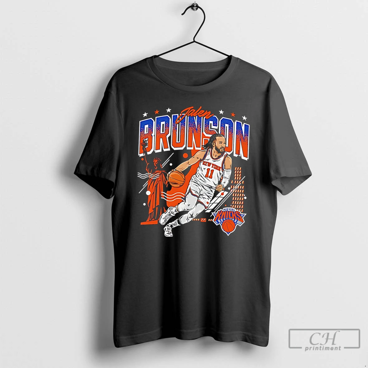 Premium New York Knicks Jalen Brunson Illustration Tee T Shirts Sweater Hoodie