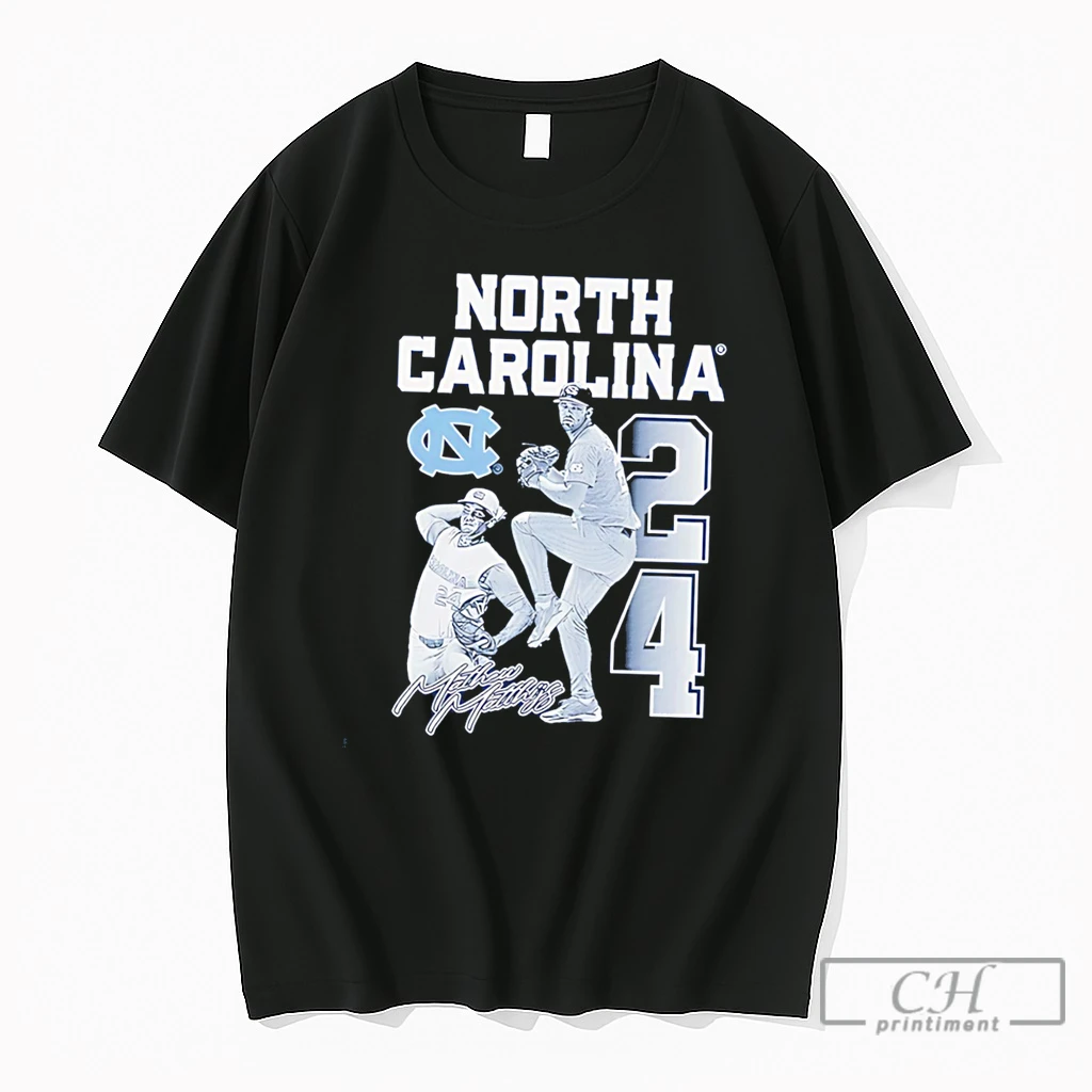 Premium North Carolina Tar Heels Baseball Matthew Matthijs Number 24 Tee T Shirts Sweater Hoodie