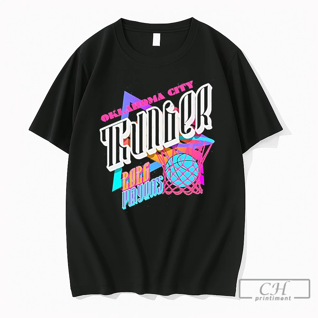 Premium Oklahoma City Thunder Basketball 2026 Playoffs Retro T Shirts Sweater Hoodie