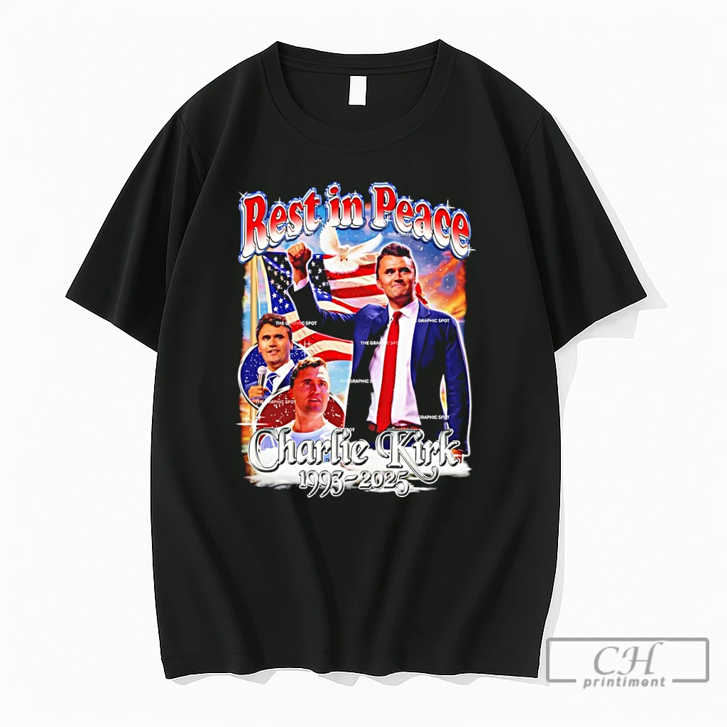 Premium Rip Charlie Kirk Rest In Peace Memorial 1993 2025 T Shirts Sweater Hoodie