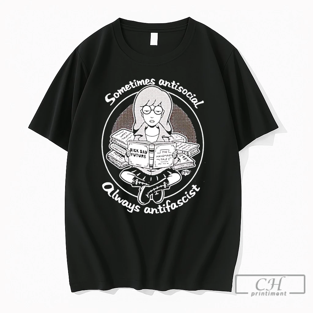 Premium Sometimes Antisocial Always Antifascist Tee T Shirts Sweater Hoodie