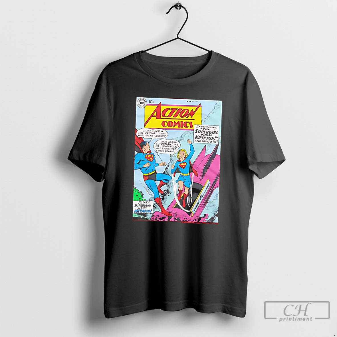 Premium Supergirl First Appearance Action Comics Issue 252 Tee T Shirts Sweater Hoodie