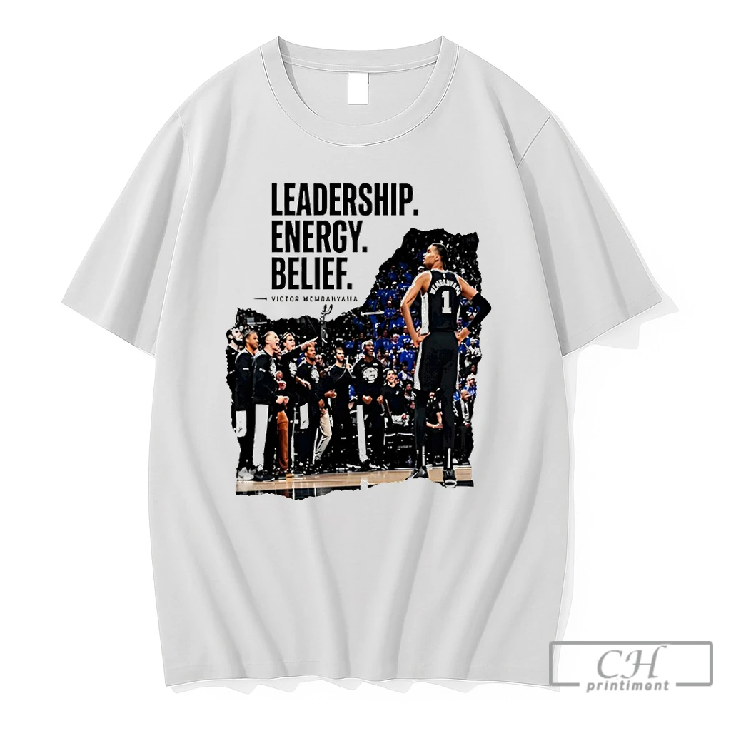 Premium Victor Wembanyama Leadership Energy Belief T Shirts Sweater Hoodie