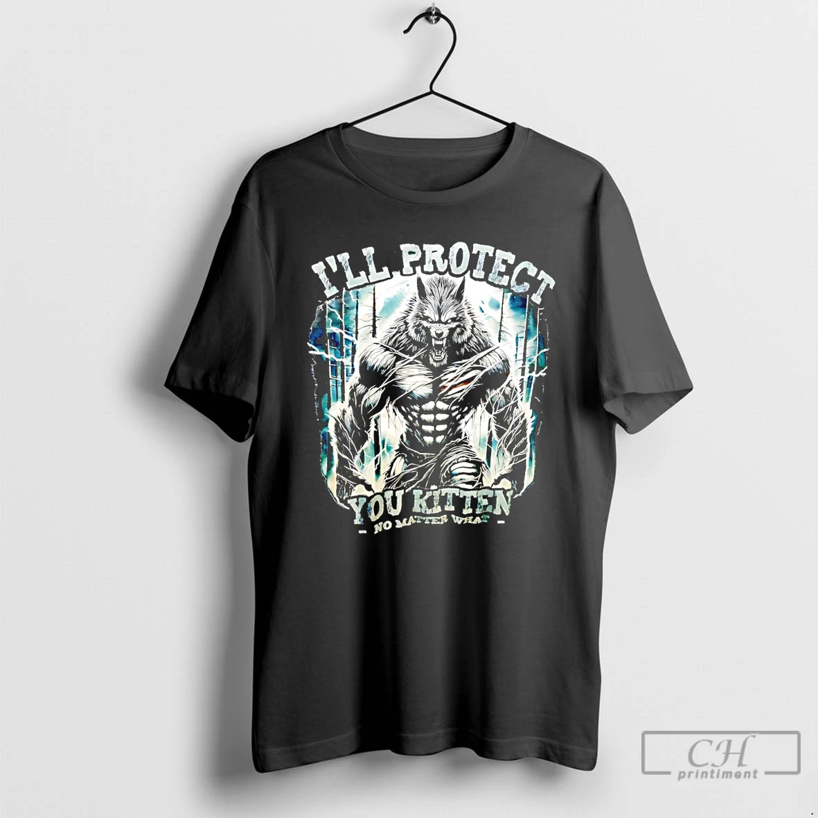 Premium Werewolf Ill Protect You Kitten No Matter What Vintage T Shirts Sweater Hoodie
