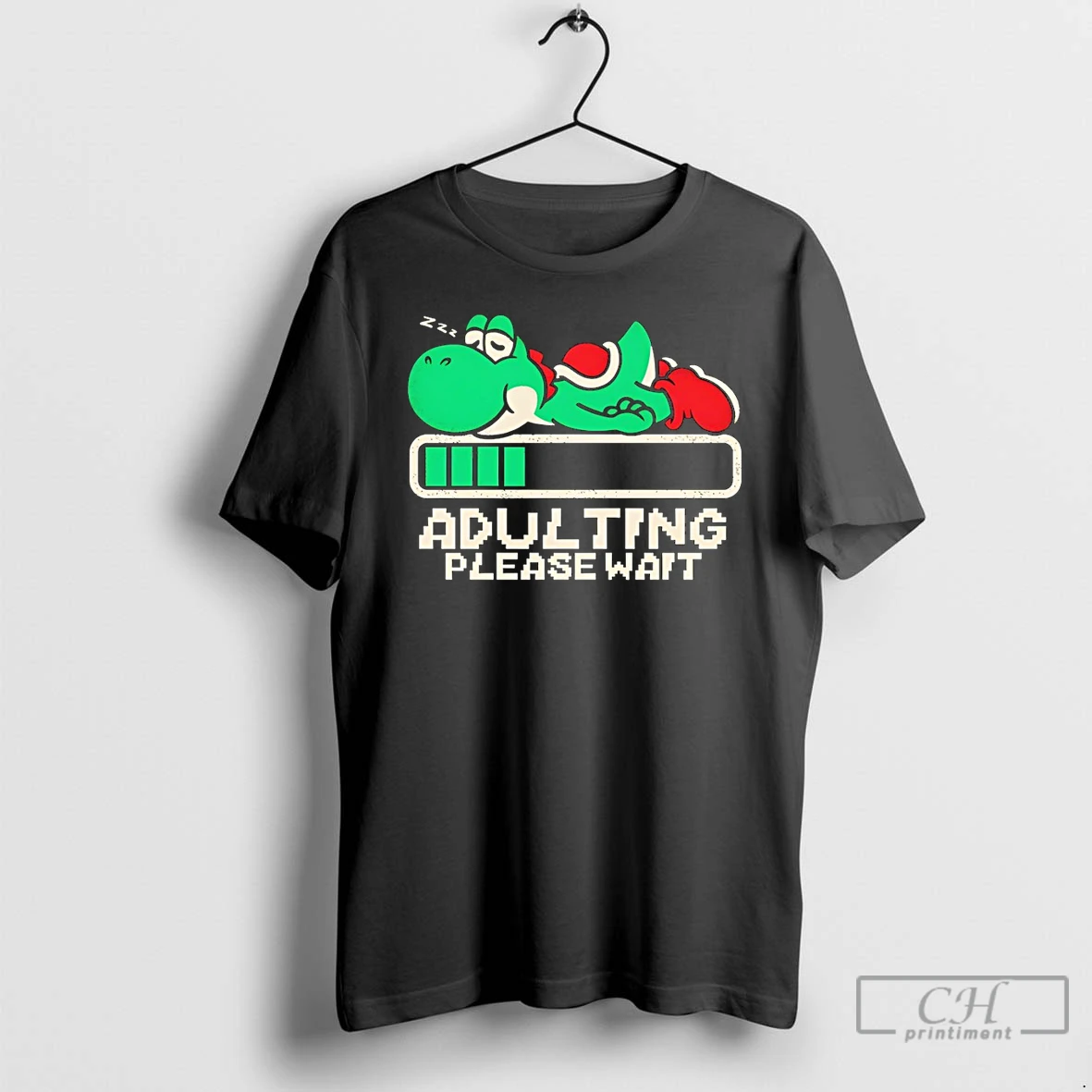 Premium Yoshi Super Mario World Adulting Please Wait T Shirts Sweater Hoodie